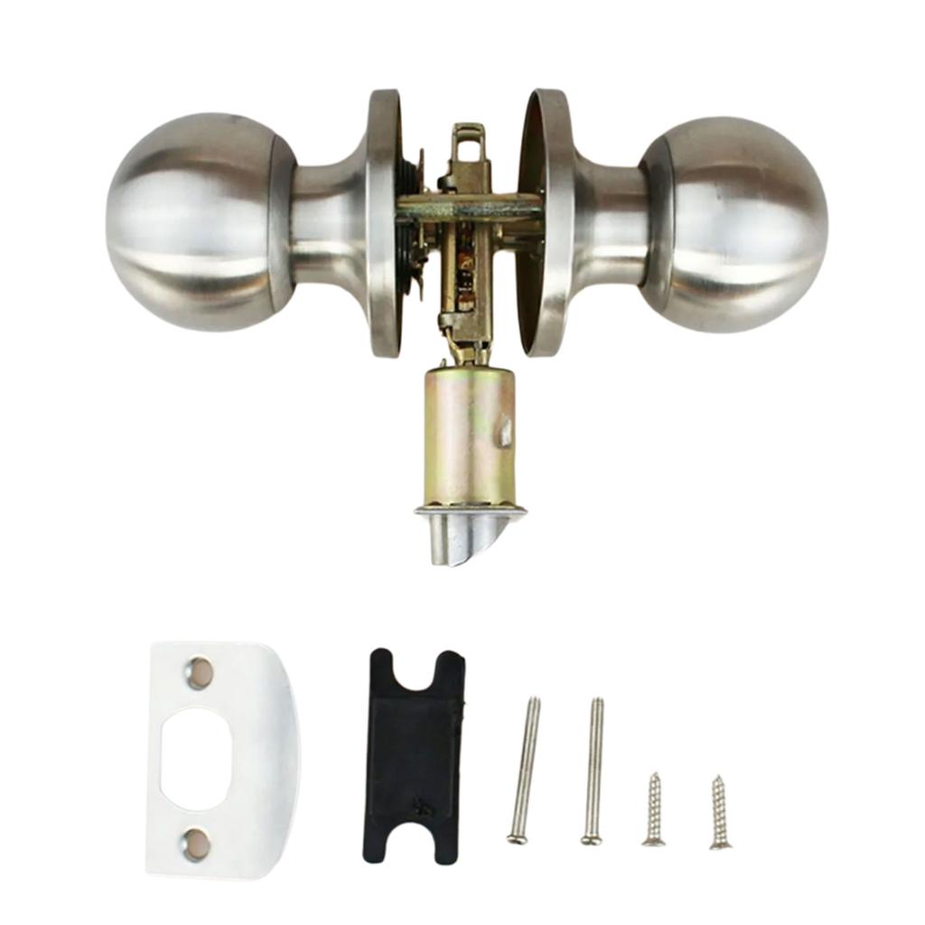 Круглая вращающаяся ручка из нержавеющей стали, круглая ручка для двери, неблокируемая, для прихожей, шкафа, простая в использовании