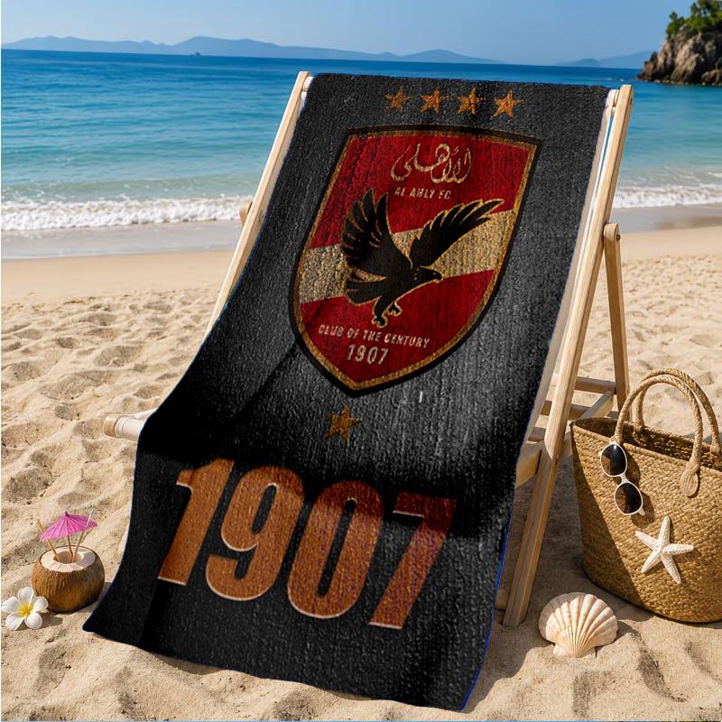 Al-ahly Fc Beach Towel, Quick-drying, Easy to Care for, Suitable for Both Fitness and Beach Vacations,Sports Essential