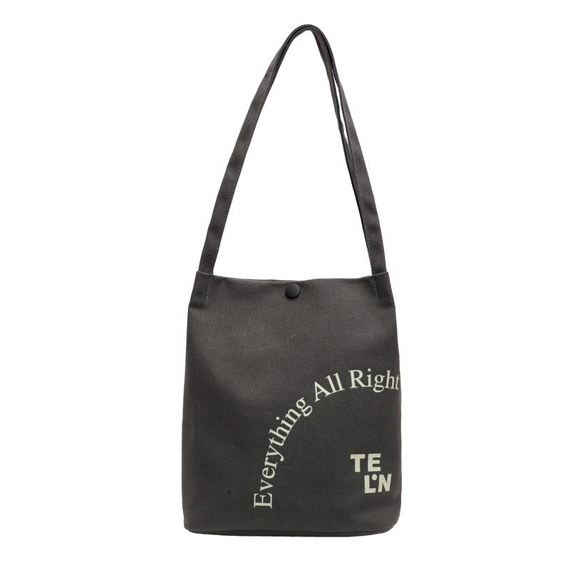 Холщовая сумка женская большая вместимость 2024 новая осень досуг популярная в этом году, сумка через плечо сумка-ведро