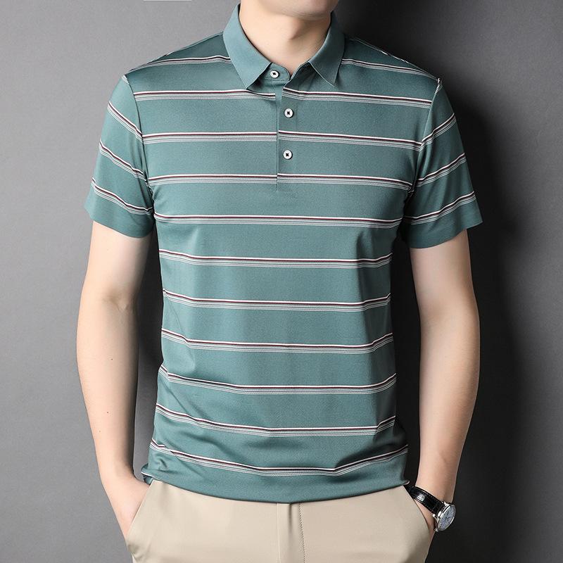 Летняя рубашка свободного кроя с тонкими полосками и лацканами, модная молодежная повседневная хлопковая рубашка