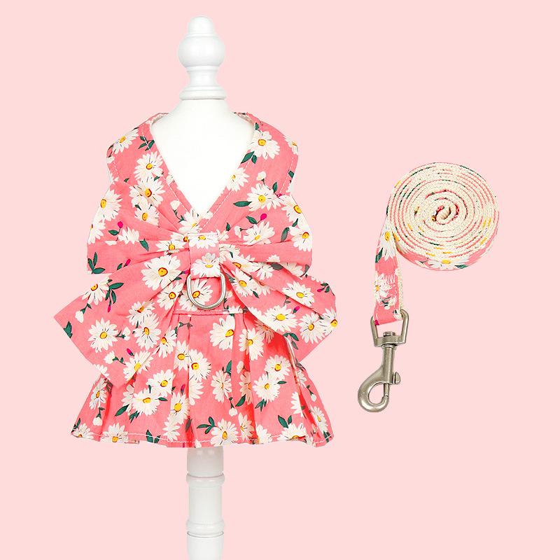 Товары для животных Поводок для собак Летняя тонкая юбка для маленьких собак Шлейка для кошек