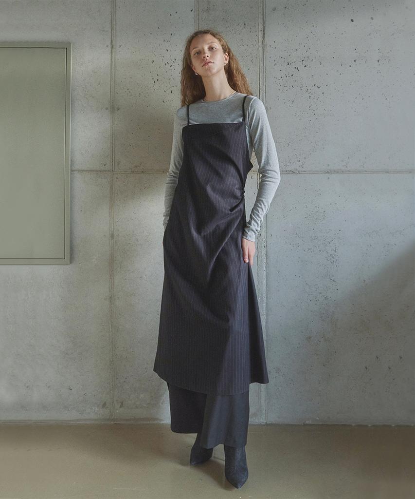 Ihr Striped Layered Maxi Dress / Black