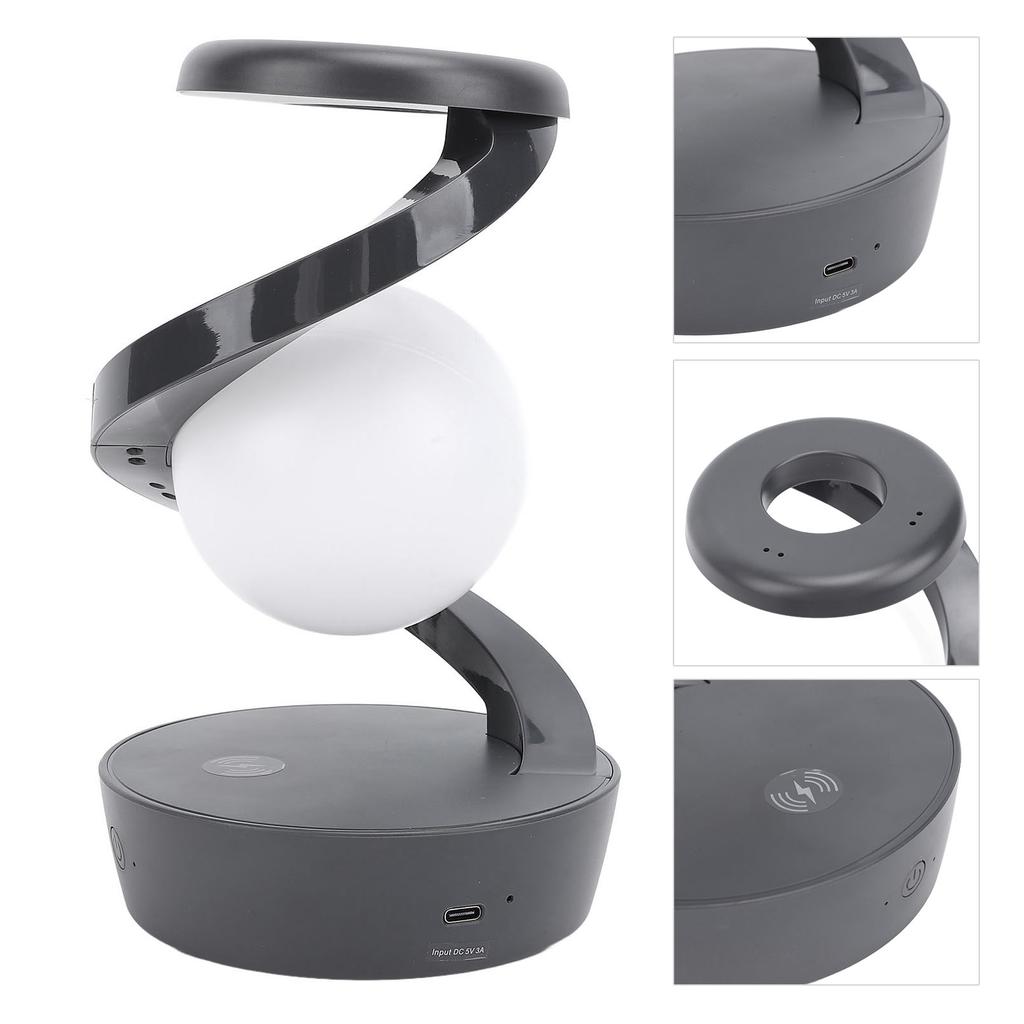 Беспроводное зарядное устройство Ночной светильник Smart Control Вращающийся плавающий RGB Цвет Меняющий Настольная Лампа для Подарков 