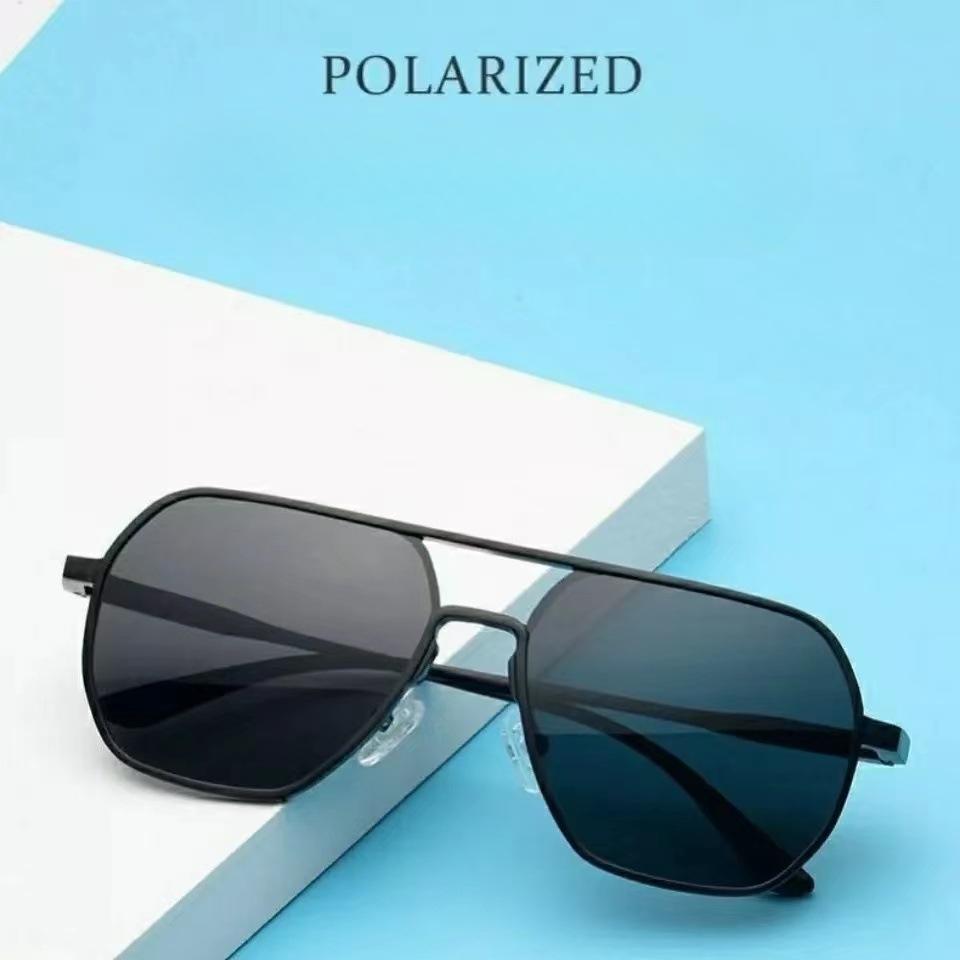 Солнцезащитные очки для мужчин, очки для вождения, солнцезащитные очки, Tide Double Beam Anti-Ultraviolet Strong Light Driver Polarizer