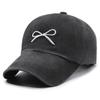 Hat Embroidery Bow Cap Soft Top Tide Face Small Spring and Autumn Outdoor Sunshade Baseball Cap
