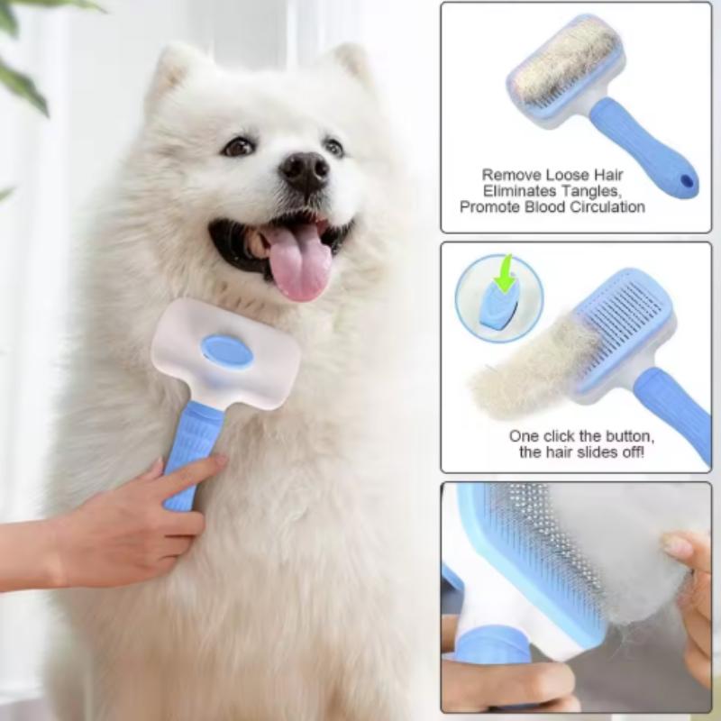 Dog Hair Remover Brush Cat Hair Grooming and Care Comb for Long Hair Dog Pet Removes Hairs Cleaning Bath Brush Pet Supplies