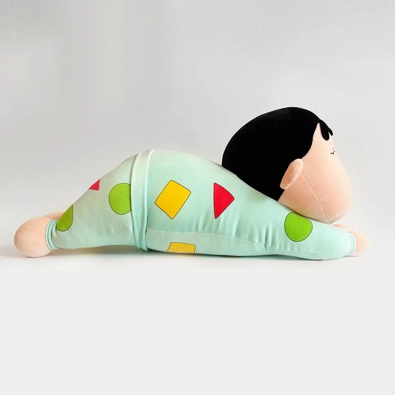 Crayon Shin Chan Plush Toy Big Size Lying Crayon Shin Chan Cartoon Stuffed Doll Soft Hugging Pillow Xmas Gifts Girl