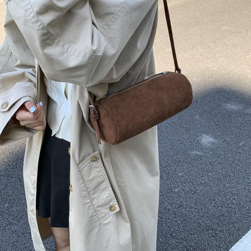 Новая модная популярная сумка-цилиндр женская ретро простая сумка-подставка для ручек на плечо, сумка-мессенджер