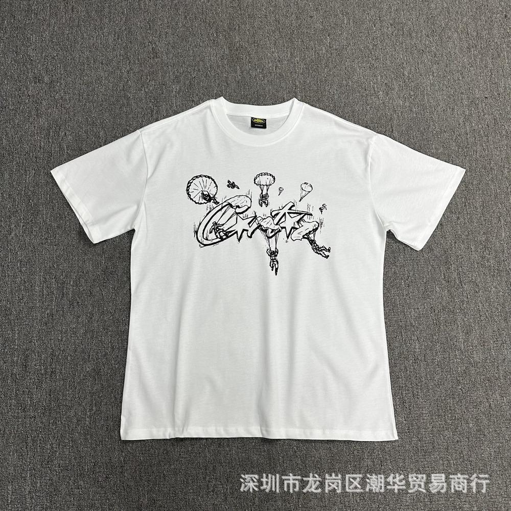 Cross-border Corteiz tide brand Alcatraz summer retro printing men's and women's trend loose casual short-sleeved T-shirt