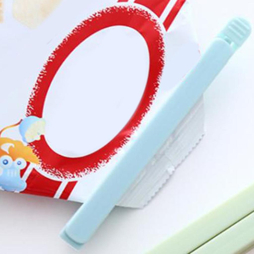 Зажим для герметизации пищевых пакетов Пластиковая упаковка для закусок Хранение Многоразовая Портативная L Синяя запечатывающая клипса для пищевых пакетов Запечатывающая клипса для закусок