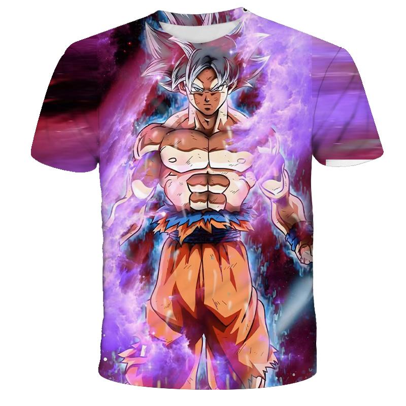 2026 Летняя Ретро Футболка Dragon Ball для Фитнеса Мужская Оверсайз 3D Печать Короткий Рукав Семейная Унисекс Детская Спортивная Футболка