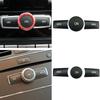 3 Pcs/set Black Car Volume ON Buttons Cover Stickers Trim For Mercedes Benz A B C ML CLS Class W204 GLK X204 E Class