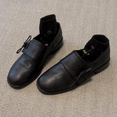 Новые осенние кожаные балетки 2025 Дизайнерские Уличные Универсальные Повседневные Женские Лоферы Лаконичные Удобные На Мягкой Подошве Женские Балетки