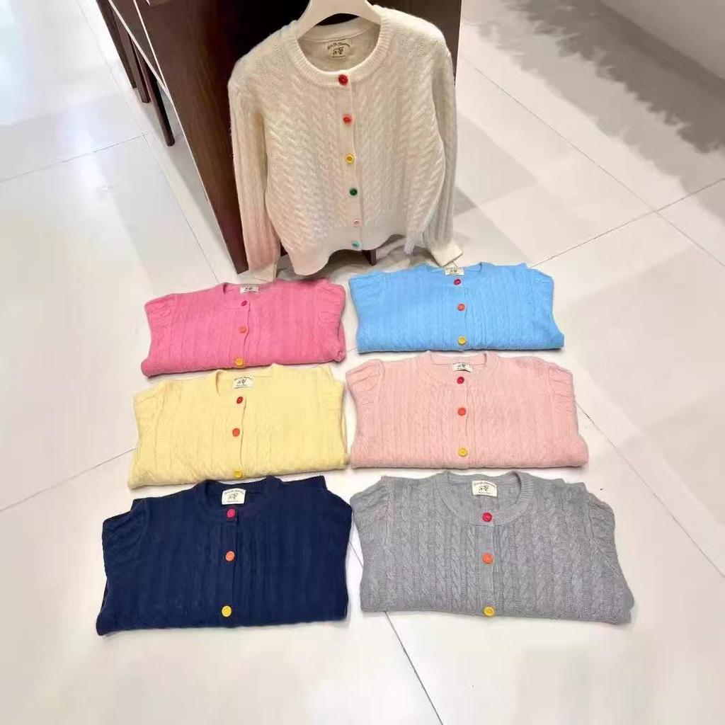 Женский кардиган в стиле ретро с кабельным узором: Мягкий, Теплый, Круглый вырез, на Пуговицах - Повседневный Корейский Стиль для Осени/Зимы.