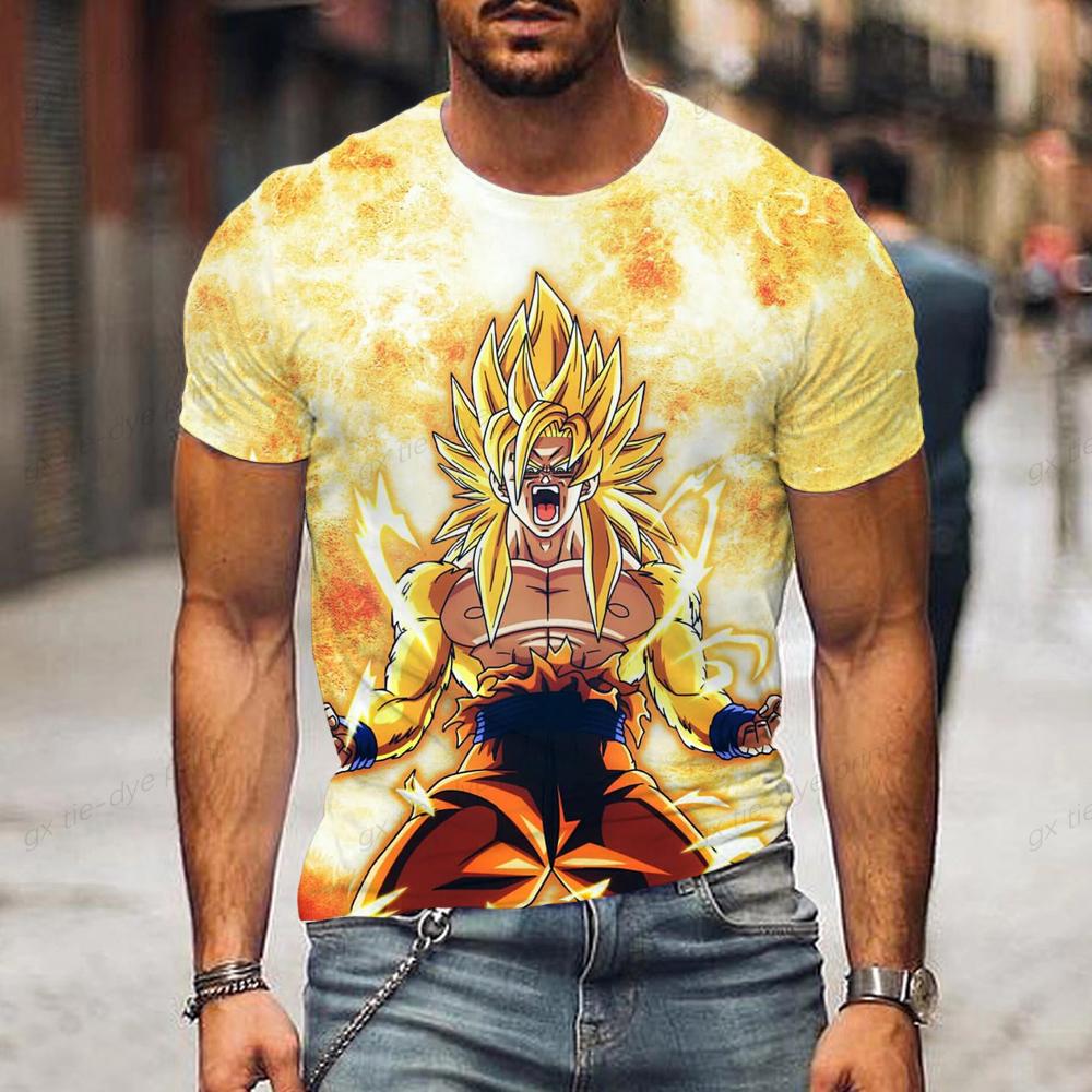 Костюм для малышей Dragon Ball Z Son Goku, детская летняя мужская футболка с принтом в стиле аниме, белая, черная, для мальчиков и девочек