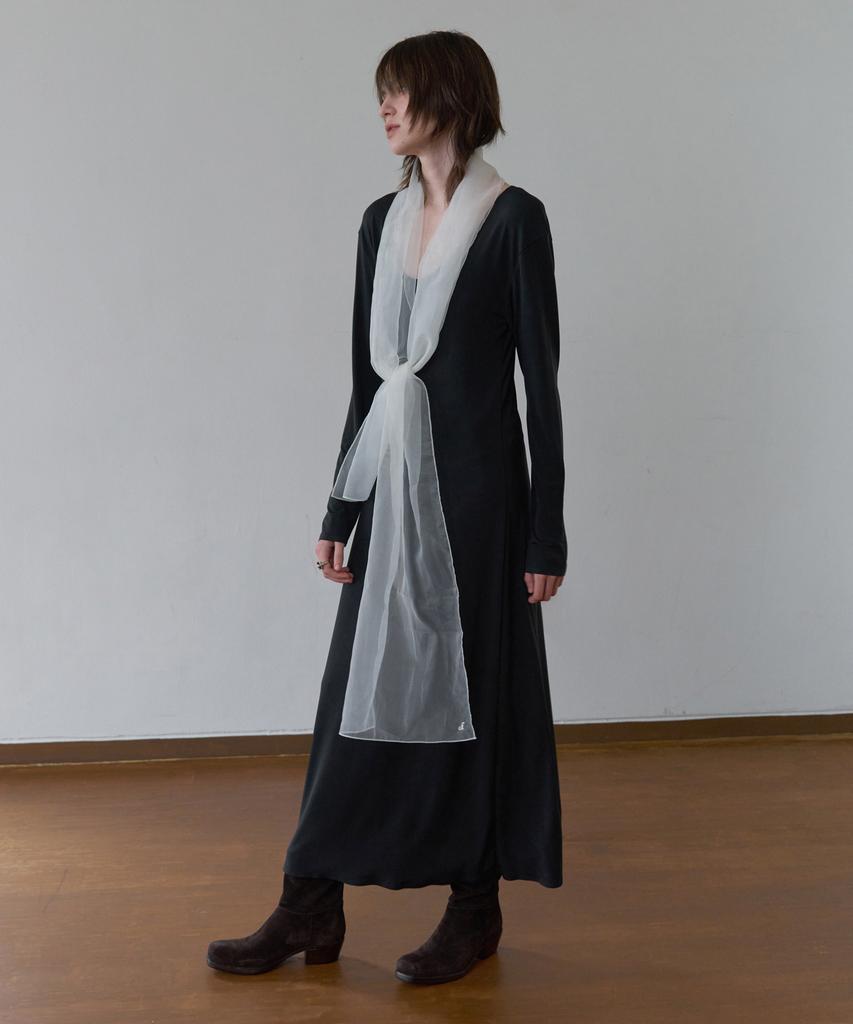 OVERDUEFLAIR Flexible Long Sleeve Maxi Dress_Charcoal