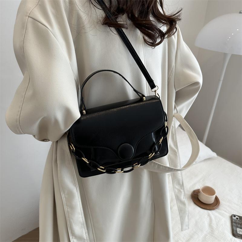 Niche Модная сумка через плечо в стиле ретро, повседневная, наклонная, женская, маленькая, квадратная, зимняя, простая, модная, новая сумка