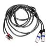 2 RCA To 2 XLR Cable Male Flexible PVC for Home Theater Audio Device Connection 3meter
