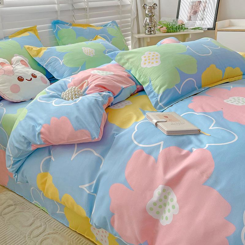 Four-piece Bedding Set Pure Cotton New Style Princess Style Dormitory Single Three-piece Bedding Set