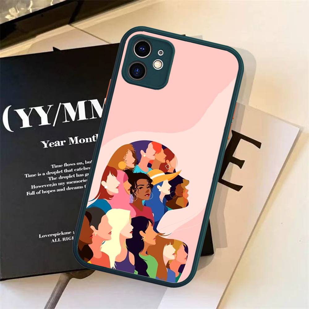 Феминистская Феминизм Эстетика Девушка Чехол для Телефона Для iPhone 13 12 X XS MAX Pro Max 16 15 11 14 Pro Max Ударопрочный Матовый Чехол