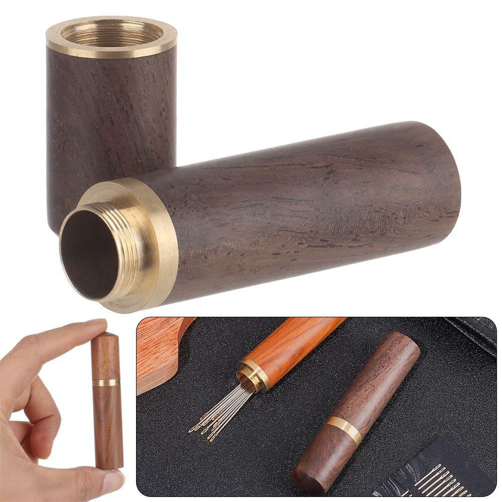 Steel Embroidery Sewing Tools Hand Sewing Needles Wooden Needle Case Self Threading Needles