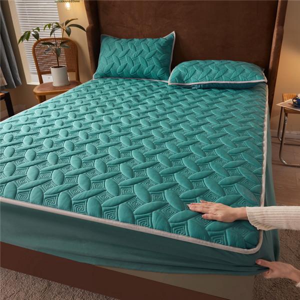 Утолщенный стеганый наматрасник, хлопковая зимняя теплая простыня на подкладке, простыни, нескользящий защитный чехол, эластичная простыня без наволочек