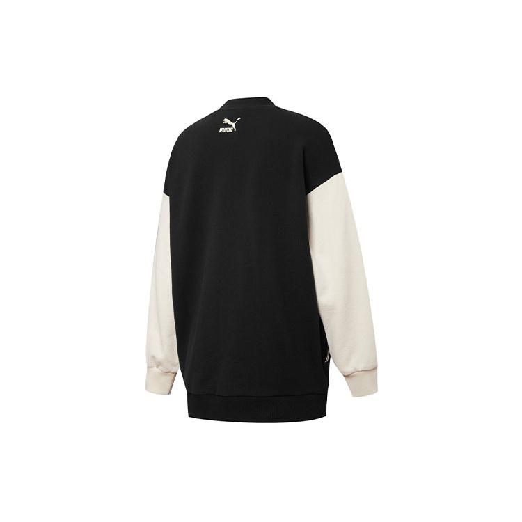 (WMNS) PUMA Бомбер с логотипом Ретро Цветоблокировка Черный Женская 536309-01