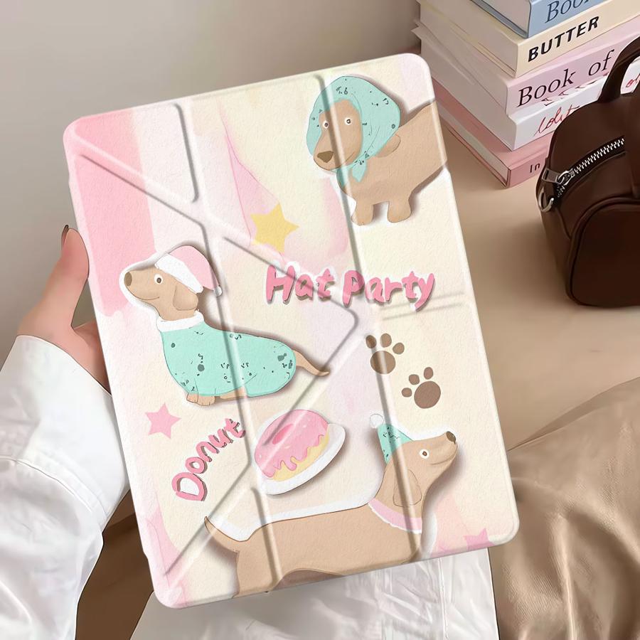 Чехол-подставка для планшета iPad Pro 11-го 10-го 9-го 8-го 7-го 12,9 дюйма Air 4 5 M3 M2 1 2 M4 11 дюймов Mini 6 7 Pro 2025 Милая собака