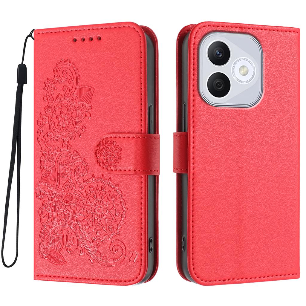 For Honor 400 Lite Phone Cases Mandala Flower Leather Wallet Mobile Cover with Strap