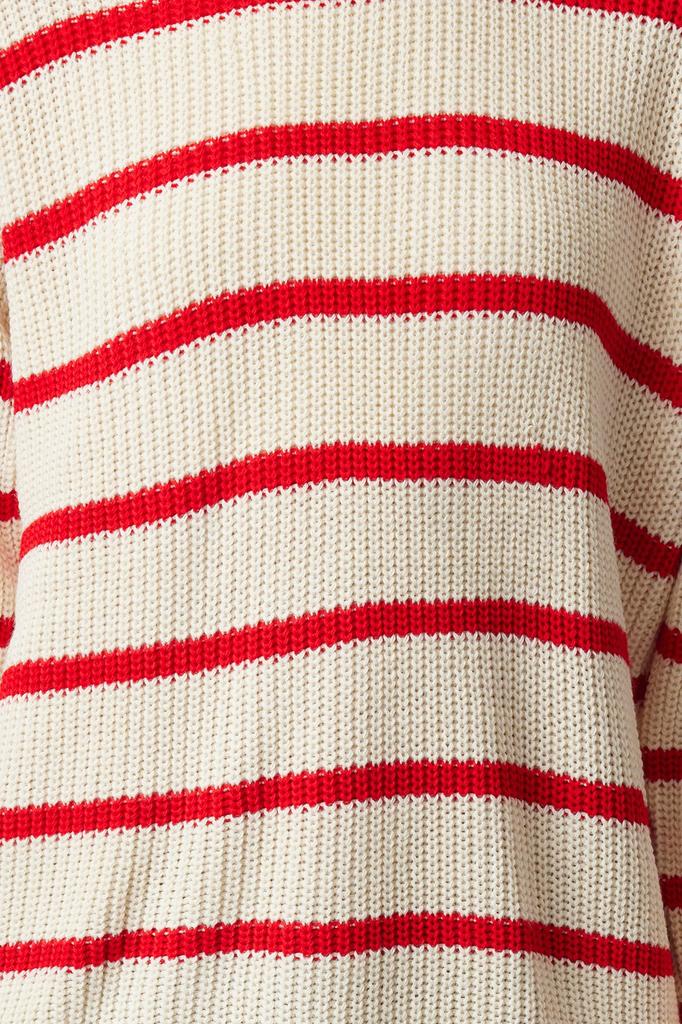 Women's Fashionable Stylish Sweater Black Wide Fit Couple Striped Knitwear Sweater