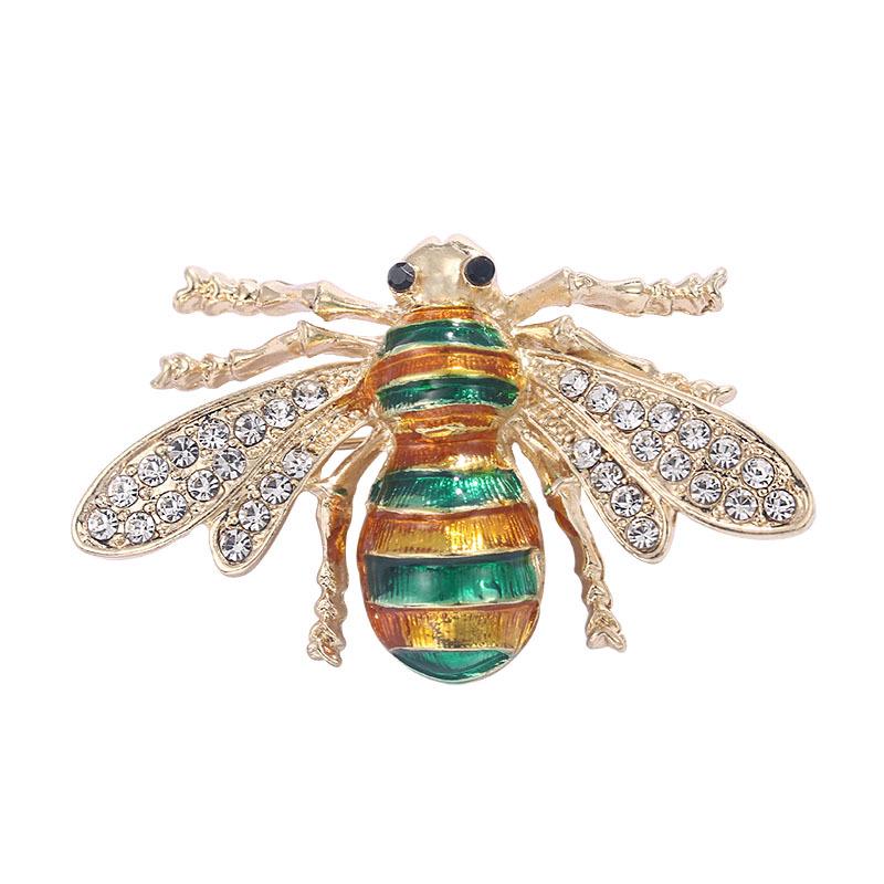 Брошь в виде пчелы с каплями масла в новом стиле - милая булавка в виде животного для воротников и аксессуаров одежды