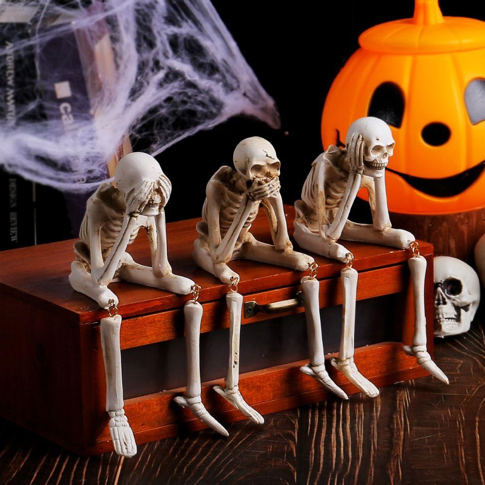 Vintage Evil Skeleton Statues Resin Skeleton Shaped Ornament New Skeleton Decoration