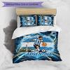Argentina Football Printed Bedding 3 Piece Set Cozy Breathable Bed Cover Set as Housewarming Holiday Gift