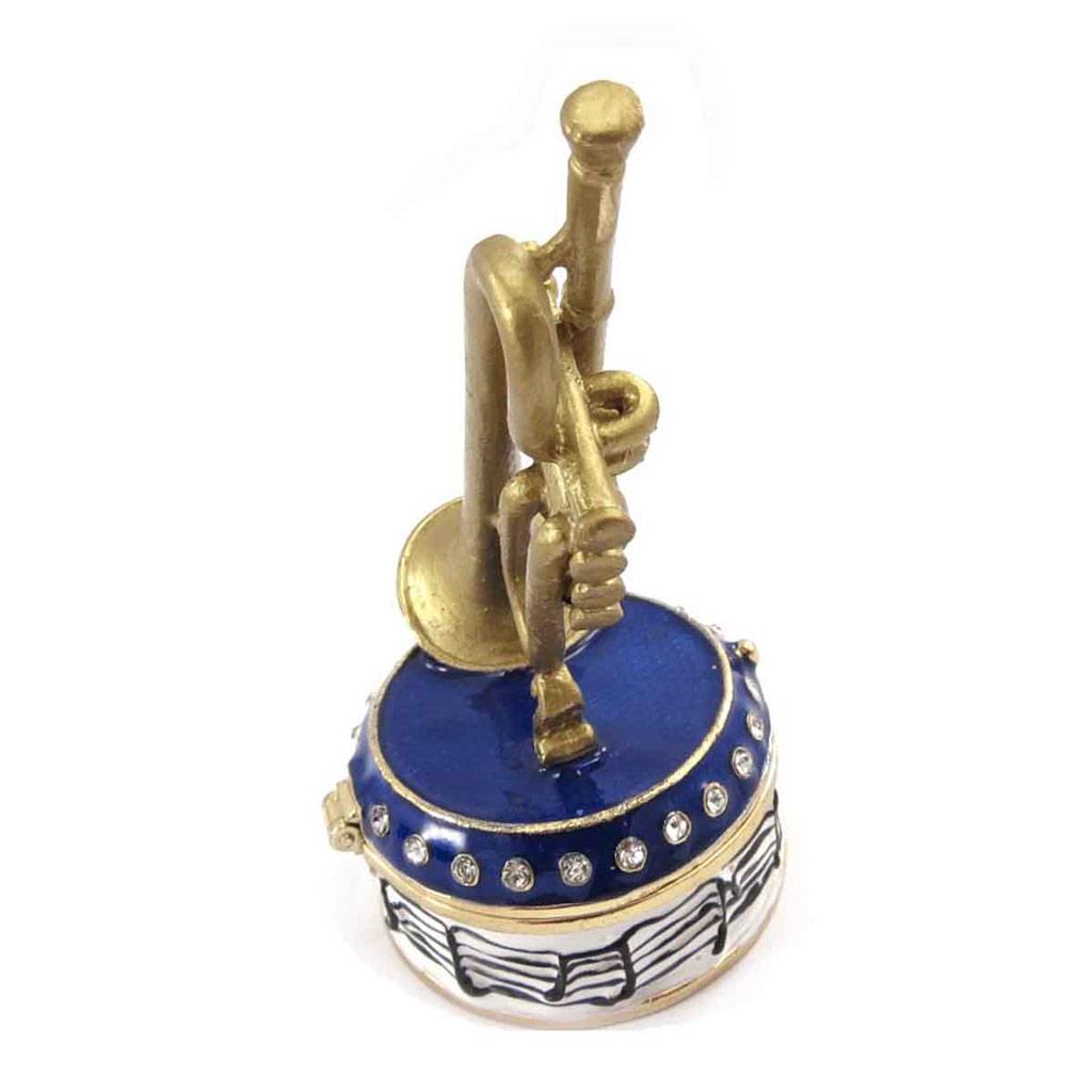 Les Trésors De Lily [J7385] - Золотисто-синяя шкатулка для драгоценностей «Труба».