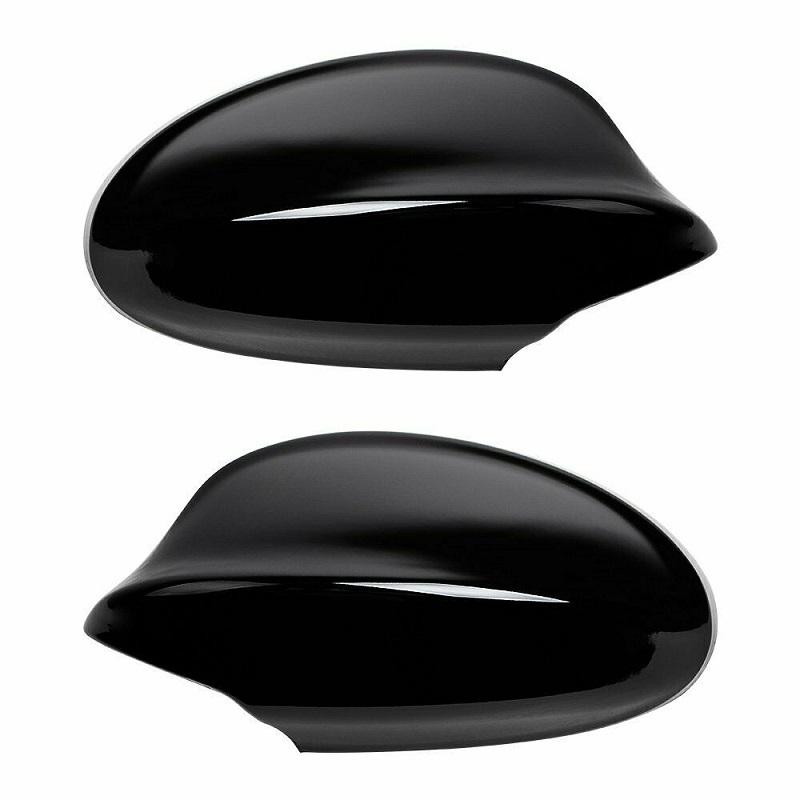 2PCS Gloss Black Side Mirror Cover Caps for BMW E90 2006-2008 318i 320i 323i 325i 328i 51167135097+51167135098
