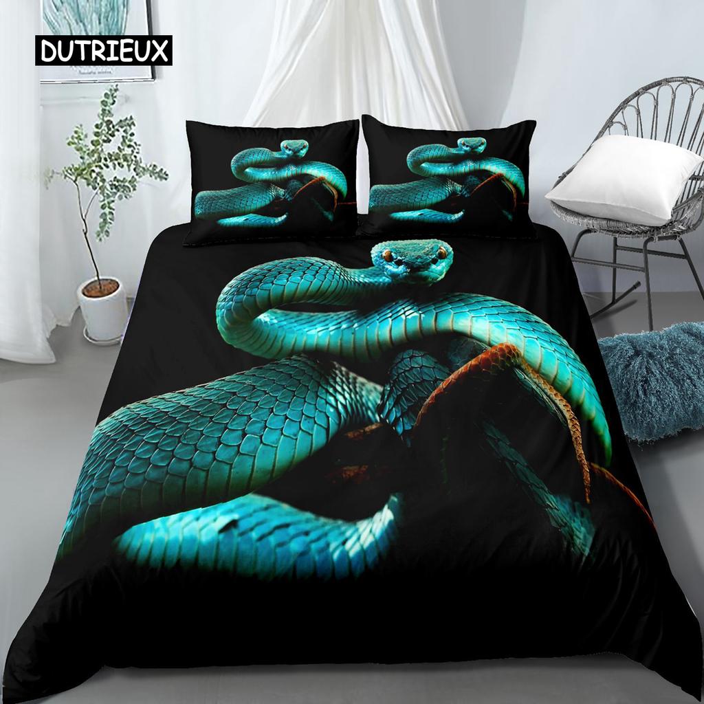 3D Snake Style Bedding Set For Bedroom Soft Duvet Cover Bedspreads For Bed Linen Comefortable Quilt And Pillowcase
