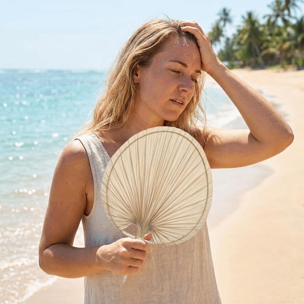 Lightweight Handmade Woven Straw Fans Anti-Mosquito Summer Cooling Fan  Home Decoration