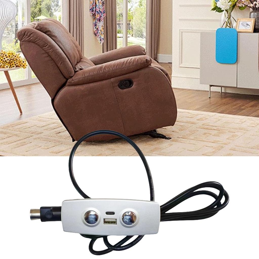 Electric Recliner Switches 2 Button Lift Chair Control Switches with USB Charging Interface Power Recliner Controller