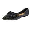 Ladies Shoes 2024 High Quality Shallow Women's Flats Fashion Butterfly-knot Daily Flats Women New Sequins Pointed Toe Flat Shoes