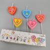 Bell Bright Cartoon Printing Little Love Birthday Candle Color Creative Retro Love Cake Decorative Candle