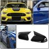 Black Rearview Side Mirror Cover Caps Horn Style For Ford Mustang 2015-2022 2021