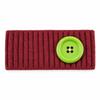 Elastic Knit Headband Ribbed Dopamine Hairband Button Hair Band  Street Photography