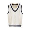 Boys Girls V Neck Sweater Vest Kids Unisex School Casual Sleeveless Waistcoat