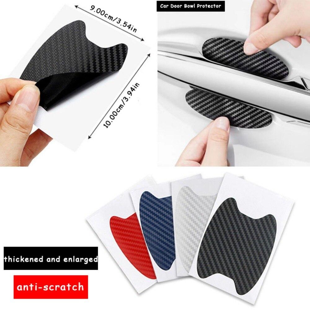 10pcs/Lot Universal Handle Sticker Car Door Handle Bumper Sticker Paper Protective Film Carbon Fiber Handle Wrist Bumper Sticker