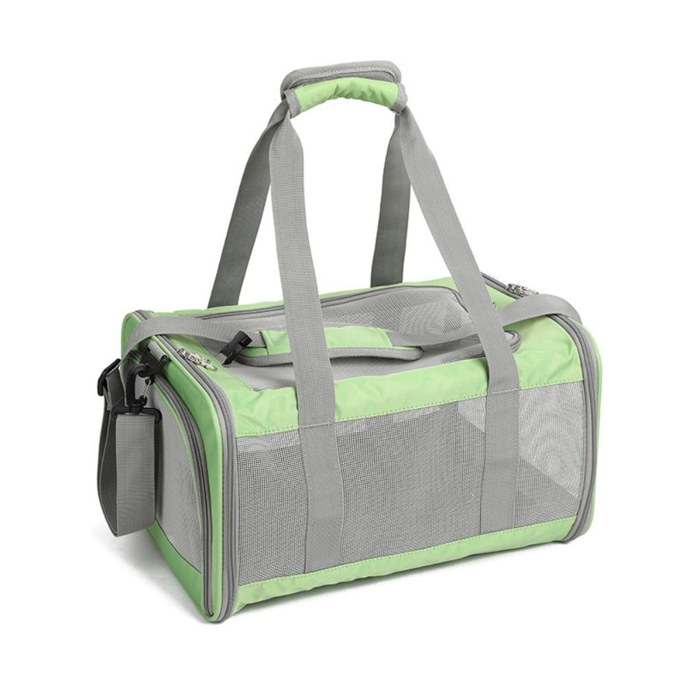 Lightweight Canvas Pets Travel Handbag Breathable Large Capacity Cat Bag Foldable Portable Pet Airline Bag Cat
