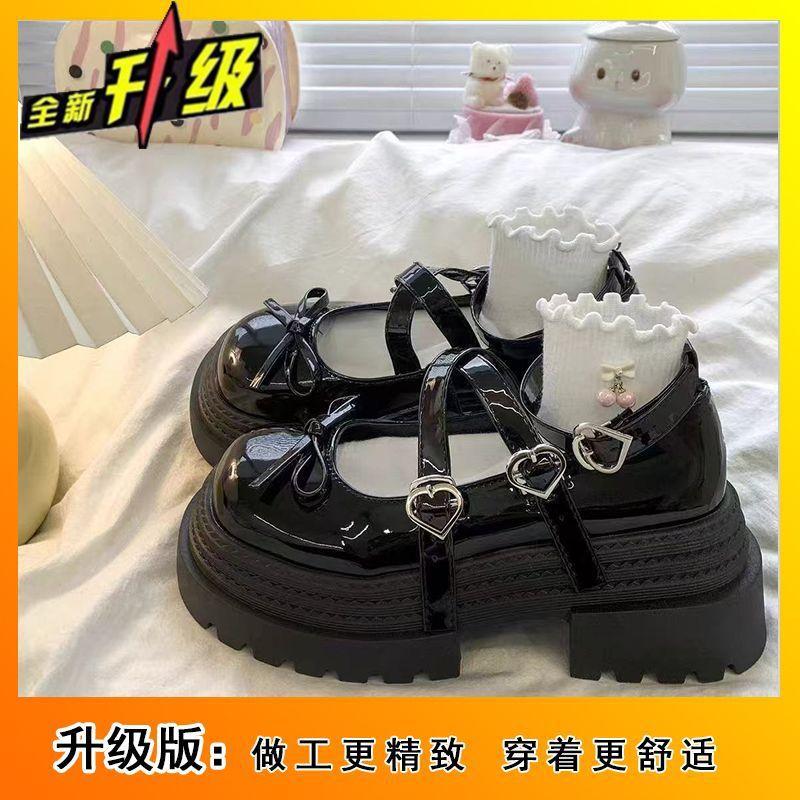 Британский стиль с юбкой универсальные туфли-одинарки женские 2025 весна и лето новые милые и крутые туфли Мэри Джейн на платформе маленькие кожаные туфли женские