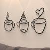 1Pc Creative Coffee Wall Hangings Coffee Shop Decorations Interior Wall Decorations Wall Hanging Iron Paintings