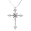 D Color 0.5/1CT Real Moissanite Pendant Necklace for Women Sparkling 100% 925 Sterling Silver Wedding Party Bridal Fine Jewelry