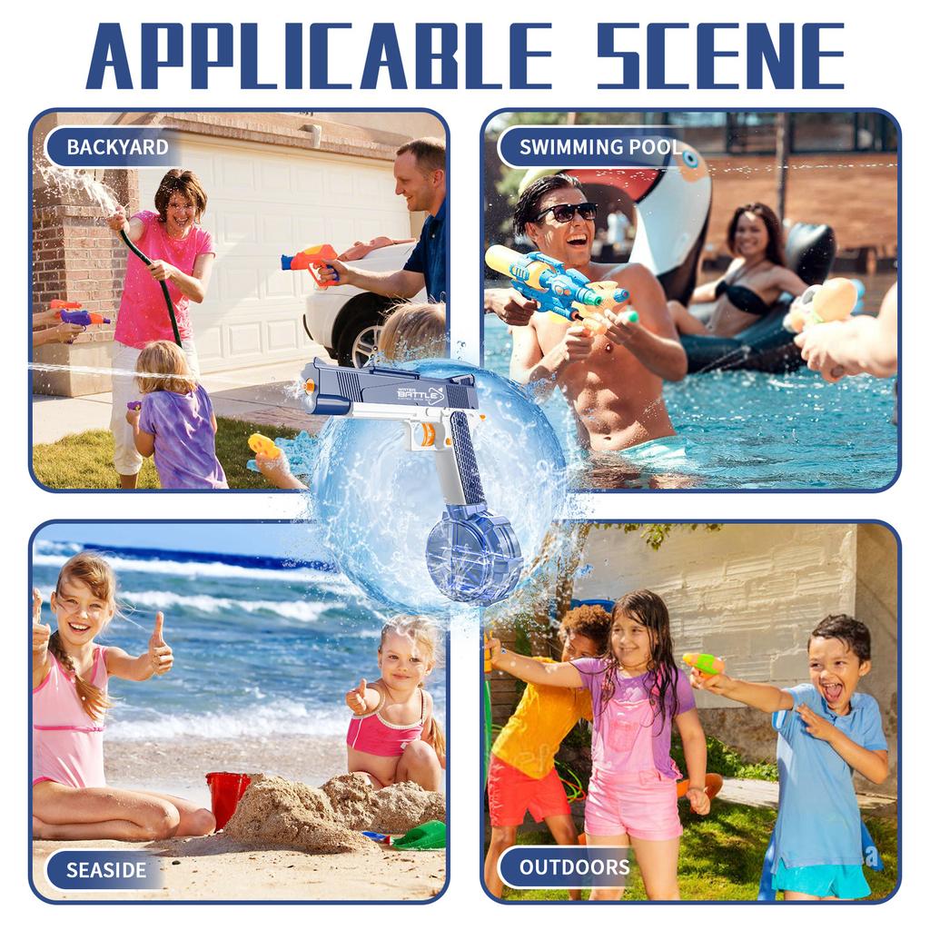 M1911 Electric Water Guns Pistol Plaything Squirt Pool Beach Shooting Games Outdoor Playthings Blaster ideal for Children Adult