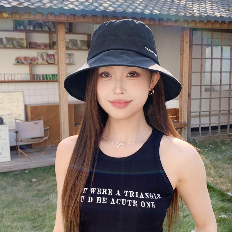 Летняя шляпа женская летняя тонкая солнцезащитная панама, подчеркивающая лицо, маленькая, универсальная, солнцезащитная шляпа